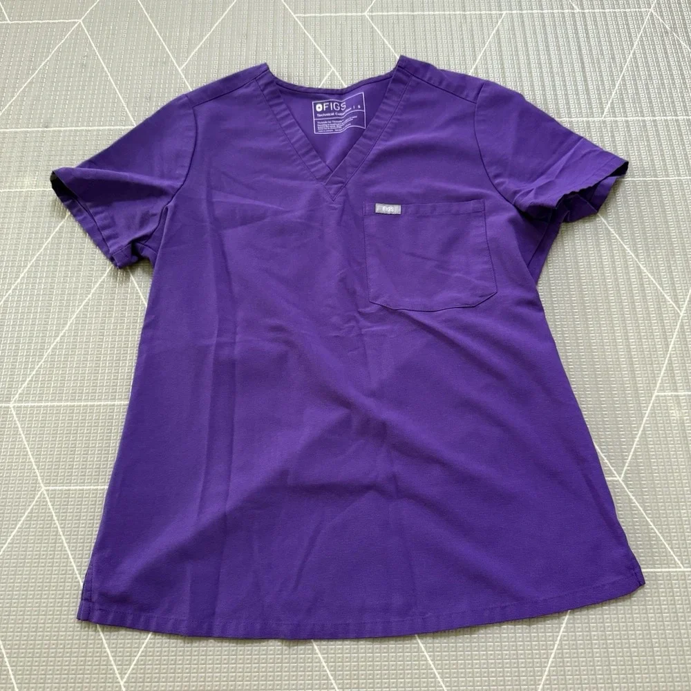Figs Scrub Top Catarina One Pocket Size Small Purple FW1000 - Picture 1 of 6
